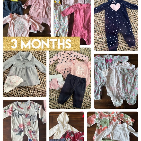 3 Month Girls Long-sleeve Lot